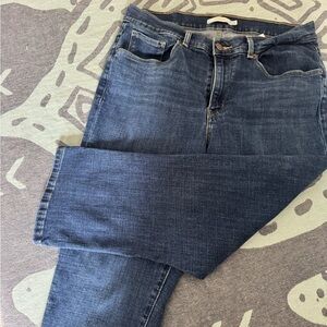 Levi's Dark Blue Women's Ankle Jeans